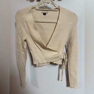 American Eagle Outfitters Ivory Knit Top